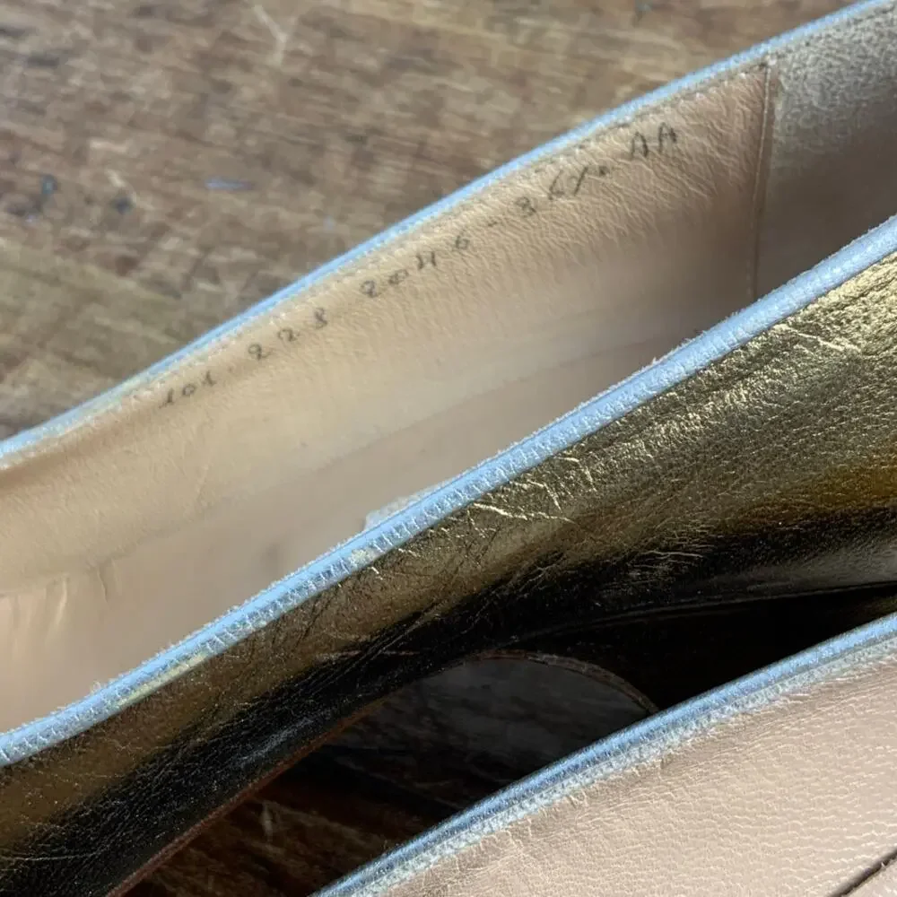 Gucci Vintage Gold pumps‎ size 36.5 AA